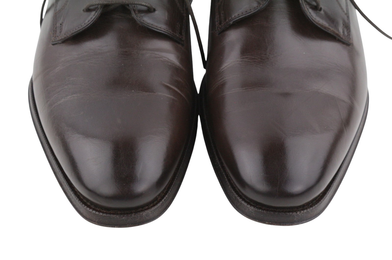 SUITSUPPLY FW1000 Men Formal Shoes EU42 Brown Leather Lace Up Square Toe