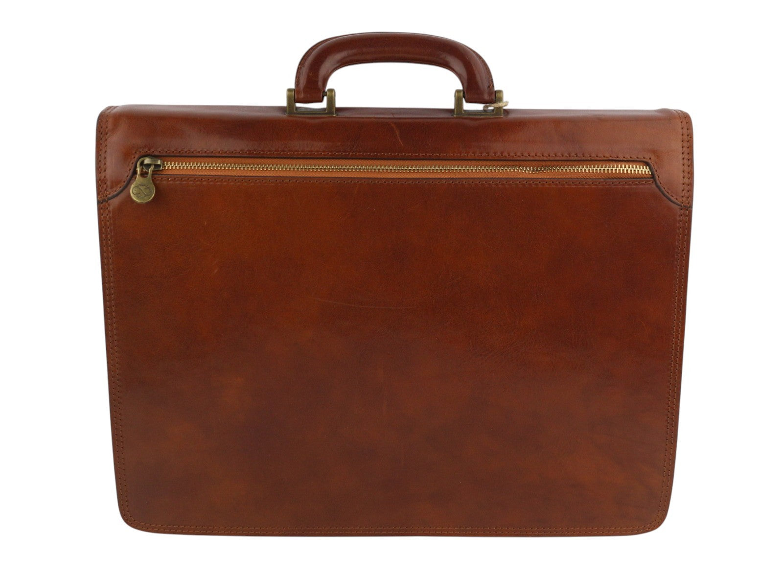 TIME RESISTANCE The Sound Of Mountain Men Bag Brown Leather Briefcase RRP270