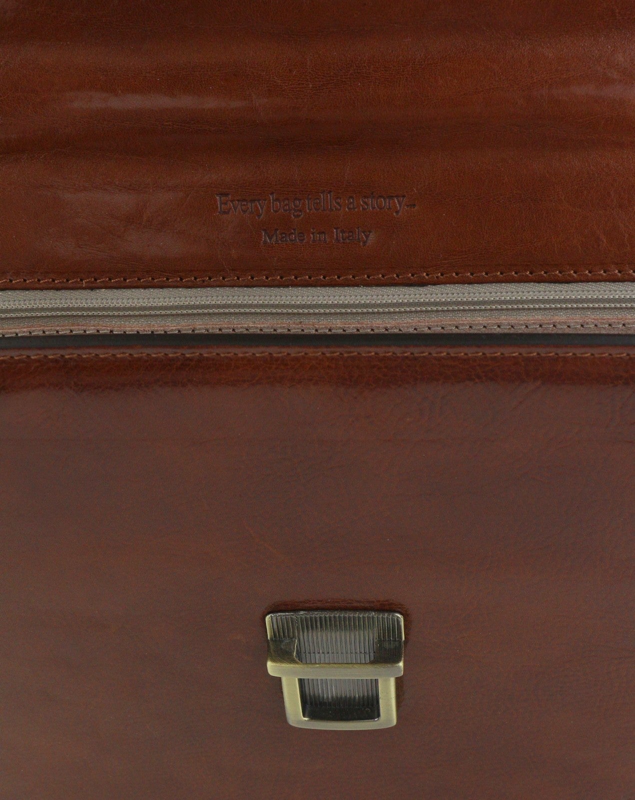 TIME RESISTANCE The Sound Of Mountain Men Bag Brown Leather Briefcase RRP270