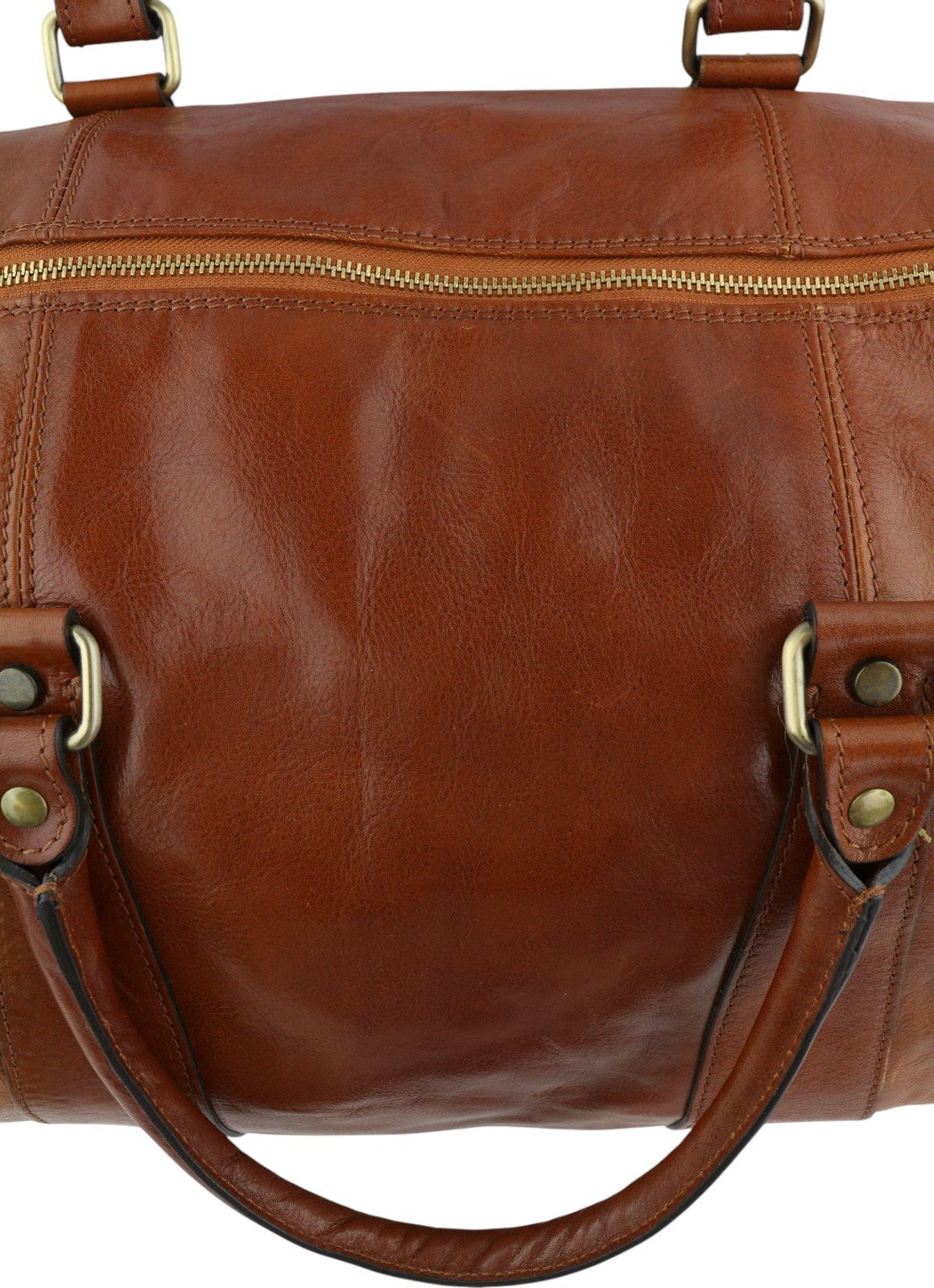 TIME RESISTANCE Wise Children Men Bag Brown Vachetta Leather Duffel RRP350