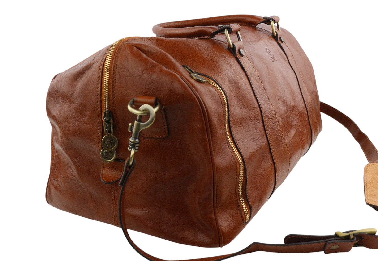 TIME RESISTANCE Wise Children Men Bag Brown Vachetta Leather Duffel RRP350