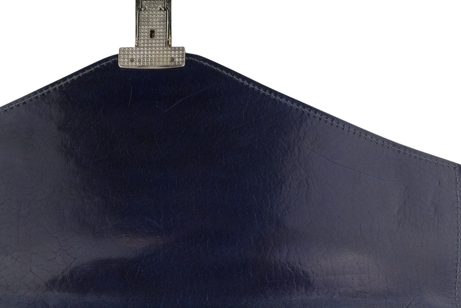 TIME RESISTANCE The Magus Men Bag Blue Vachetta Leather Briefcase RRP320