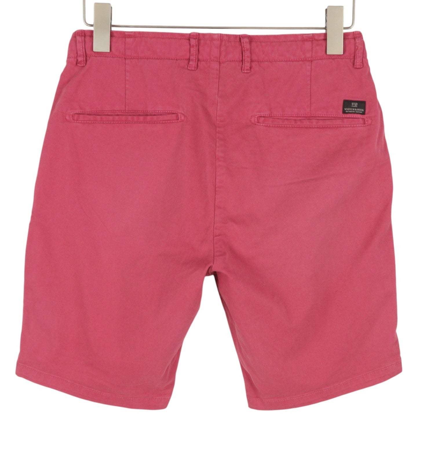 SCOTCH & SODA Men Shorts W29 Purple Garment Dye Faded Zip Fly Chino