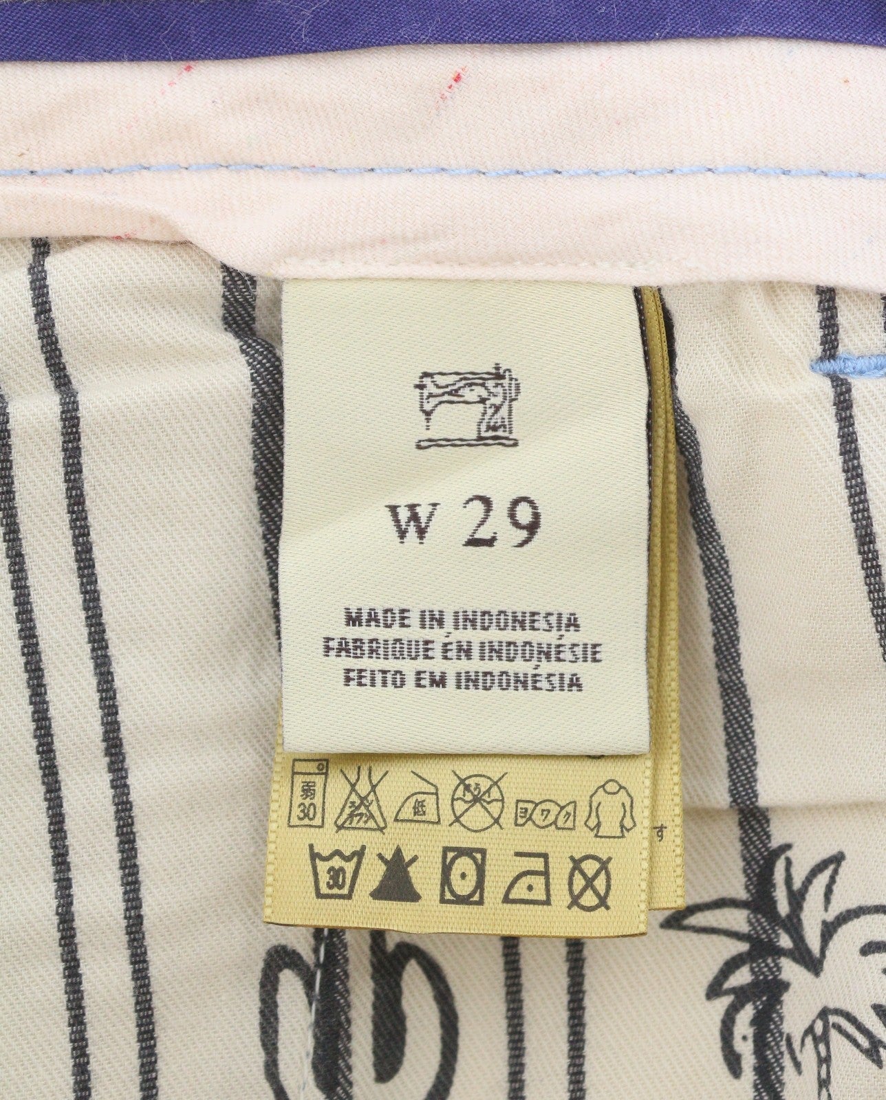SCOTCH & SODA Men Shorts W29 Blue Floral Print Faded Zip Fly Chino