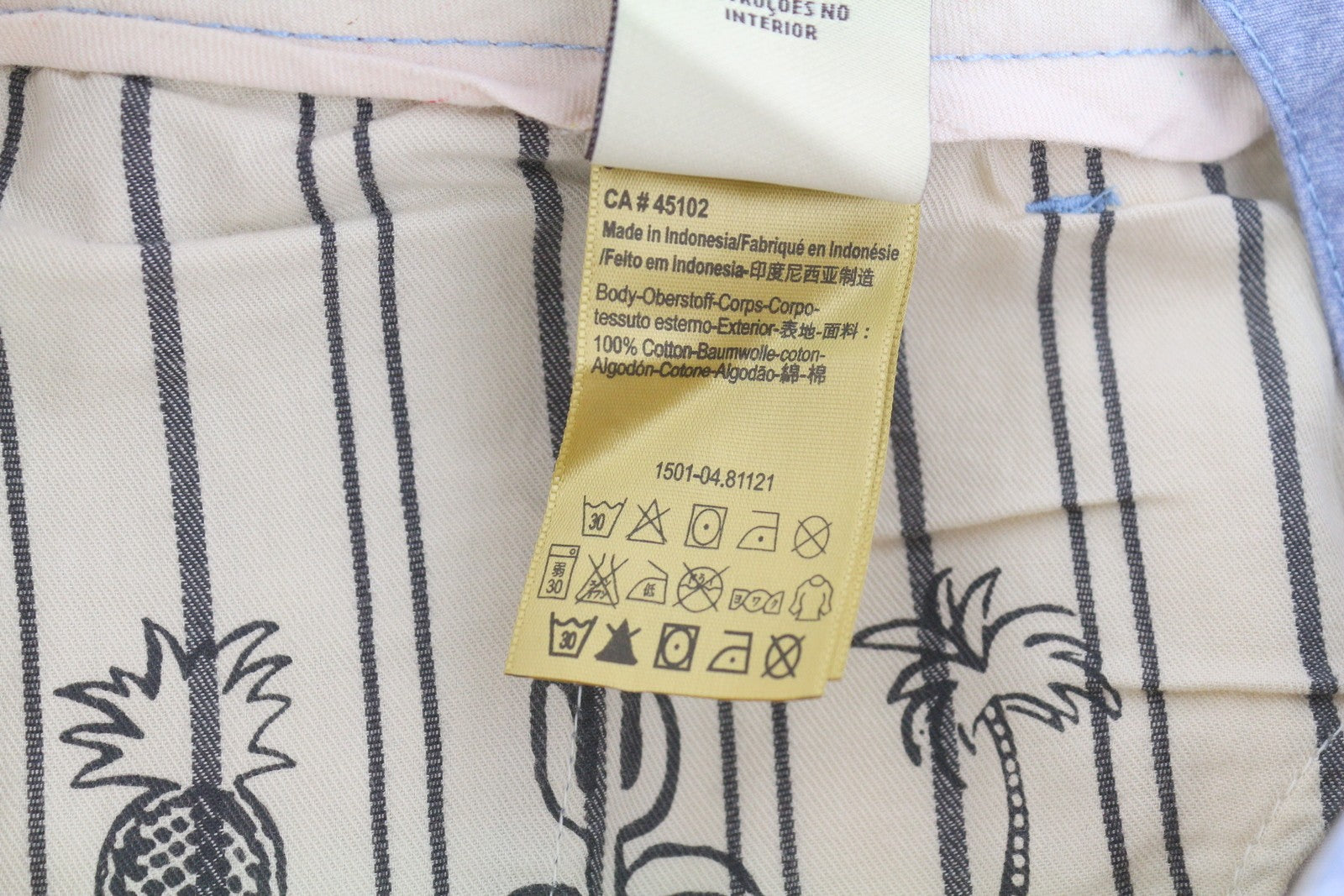 SCOTCH & SODA Men Shorts W29 Blue Floral Print Faded Zip Fly Chino
