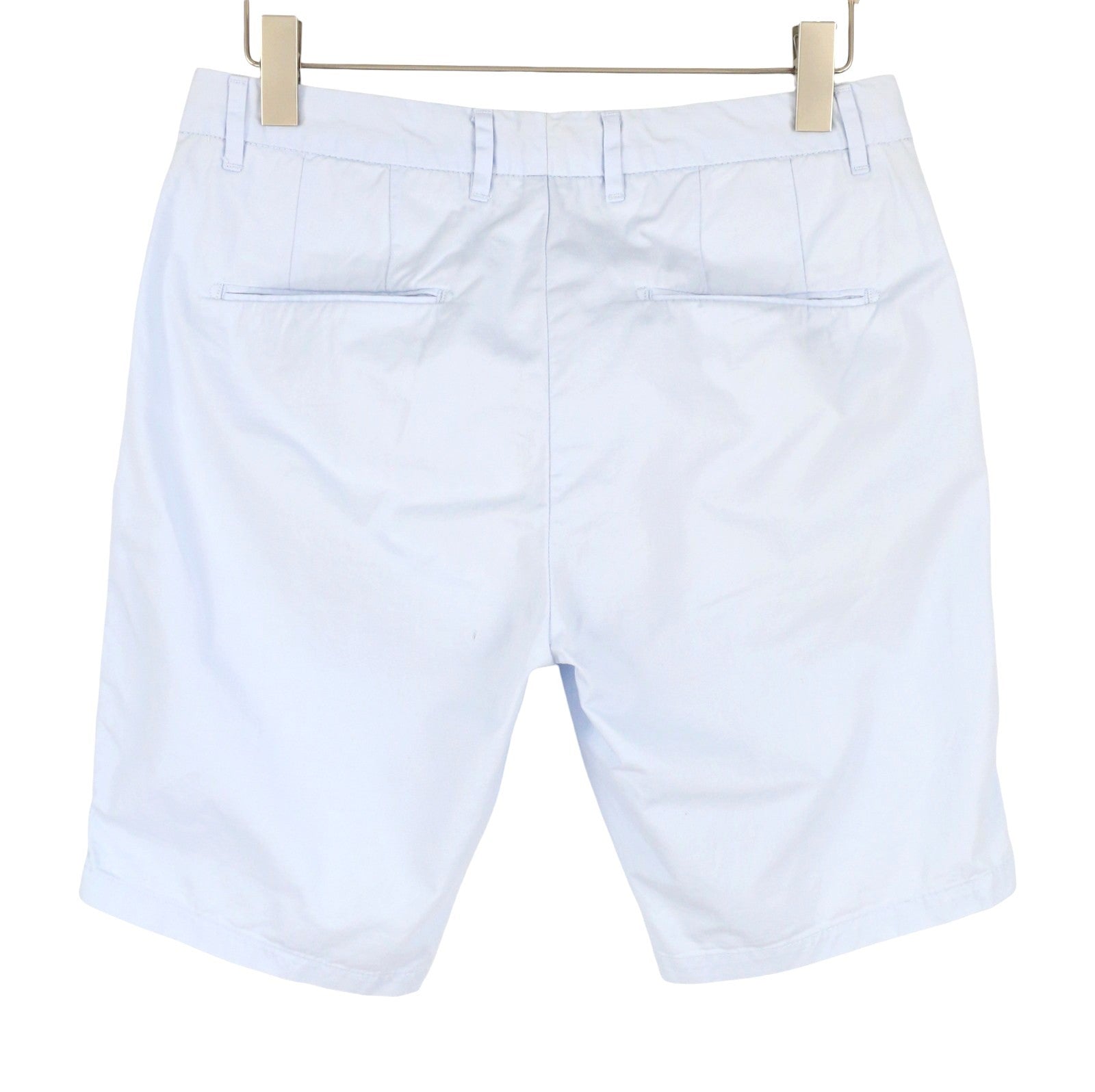 SCOTCH & SODA Men Shorts W31 Light Blue Zip Fly 5-Pocket Chino