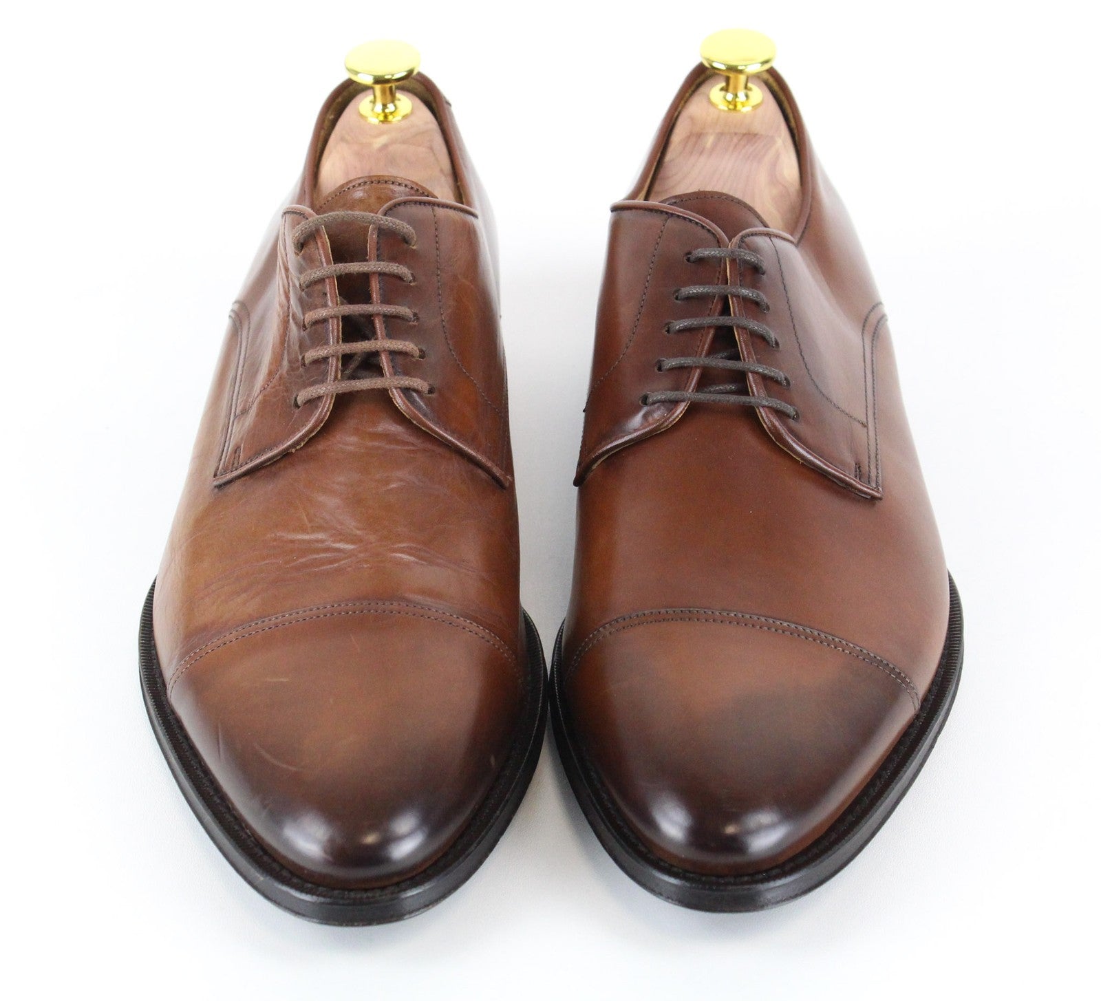 SUITSUPPLY Men Formal Shoes EU42/UK8 Brown Lace-Up Pure Calf Leather Classic