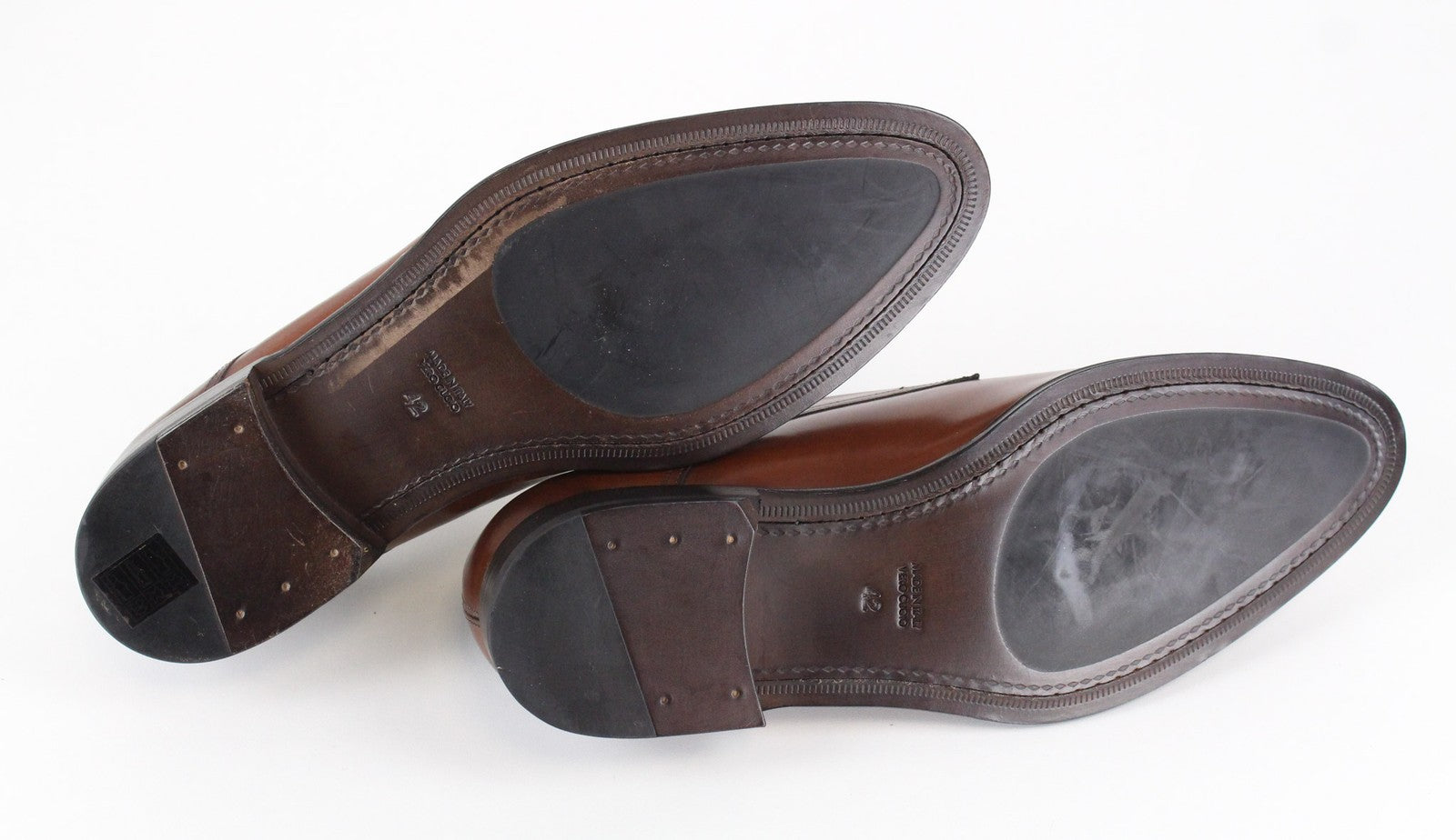 SUITSUPPLY Men Formal Shoes EU42/UK8 Brown Lace-Up Pure Calf Leather Classic