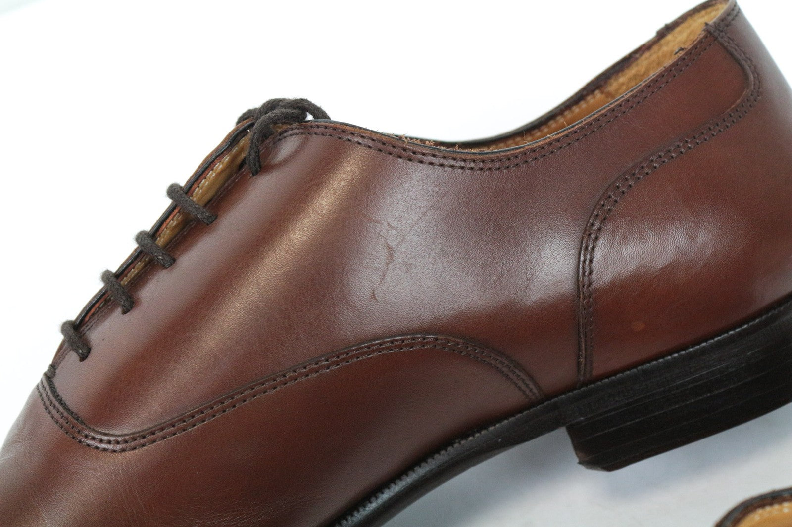 SUITSUPPLY Men Formal Shoes EU44.5 UK10.5 Oxford Brown Leather Lace-Up Classic