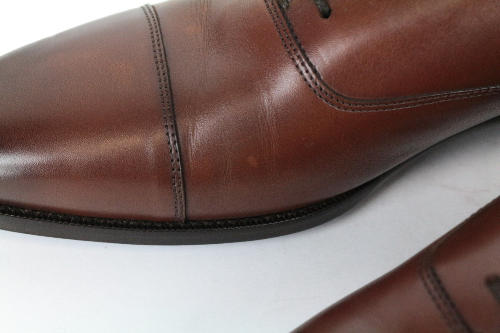 SUITSUPPLY Men Formal Shoes EU44.5 UK10.5 Oxford Brown Leather Lace-Up Classic