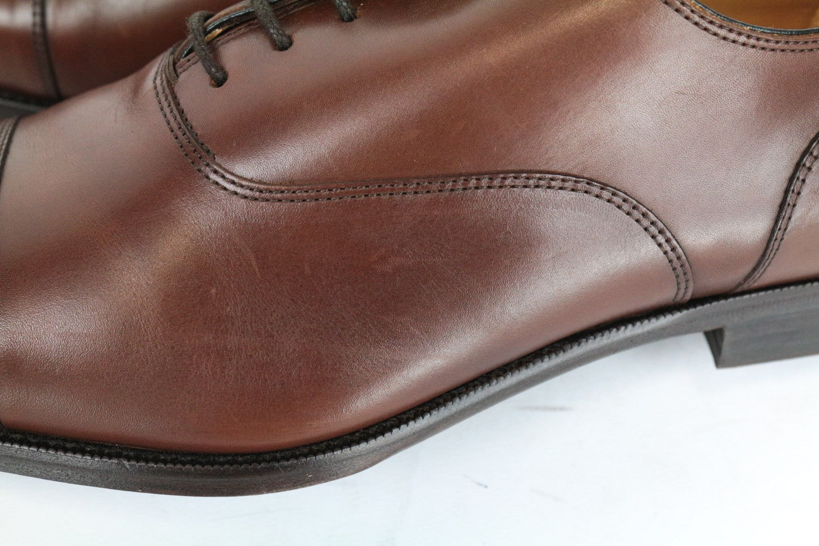 SUITSUPPLY Men Formal Shoes EU44.5 UK10.5 Oxford Brown Leather Lace-Up Classic