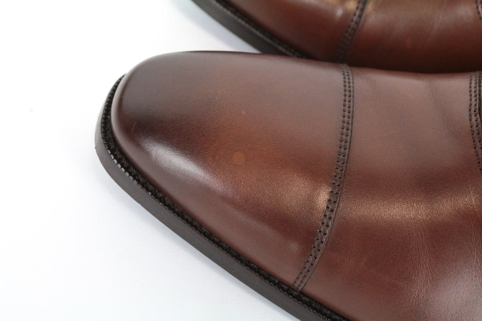 SUITSUPPLY Men Formal Shoes EU44.5 UK10.5 Oxford Brown Leather Lace-Up Classic