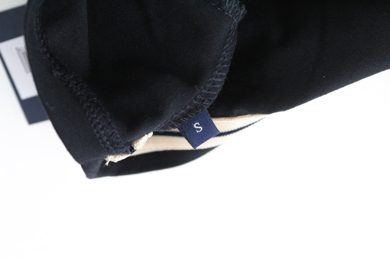 MARINA YACHTING Women T-Shirt S Black Cotton Stretch Studs Long Sleeve Logo