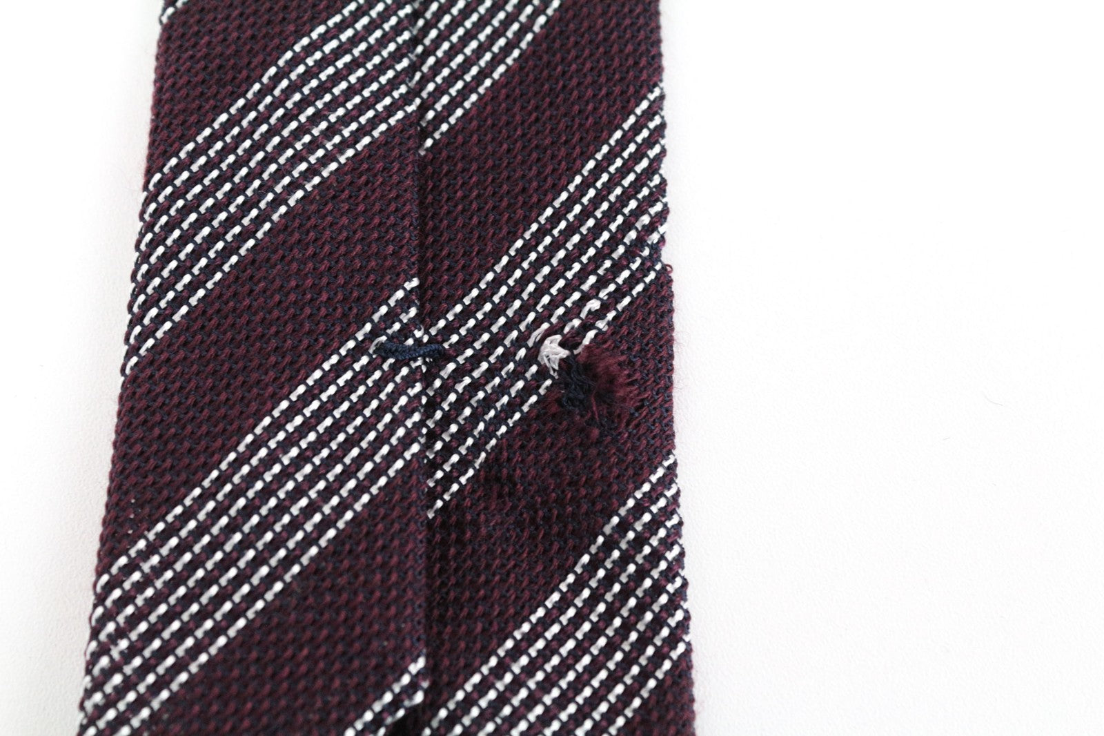 SUITSUPPLY Men Tie 150 x 8 cm Purple Silk Wool Striped Pointed-End Formal