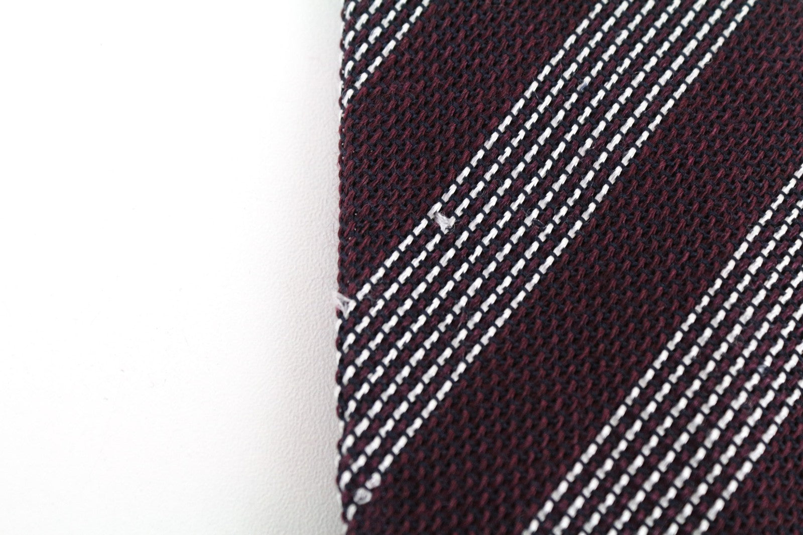 SUITSUPPLY Men Tie 150 x 8 cm Purple Silk Wool Striped Pointed-End Formal