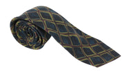 SUITSUPPLY Men Tie ~150 x 8 cm Green Blue Patterned Pure Wool Pointed-End Formal