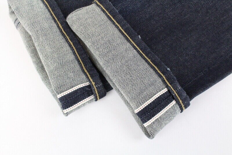 REPLAY Grover Men Jeans W30/L34 Selvedge Washed Blue Straight Cotton Stretch