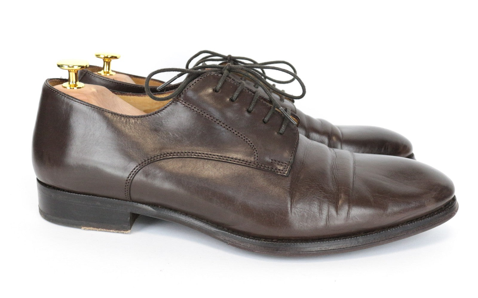 SUITSUPPLY Men Casual Shoes EU43 Brown Genuine Leather Low-Top Classic UK9