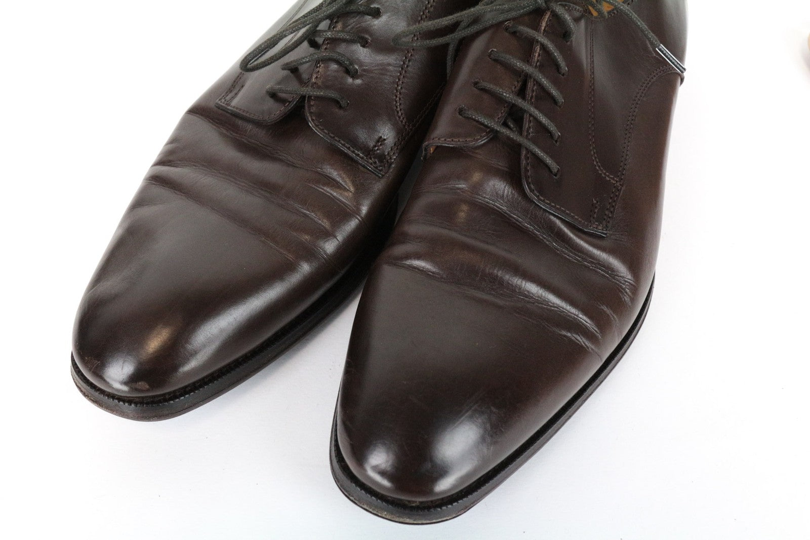 SUITSUPPLY Men Casual Shoes EU43 Brown Genuine Leather Low-Top Classic UK9
