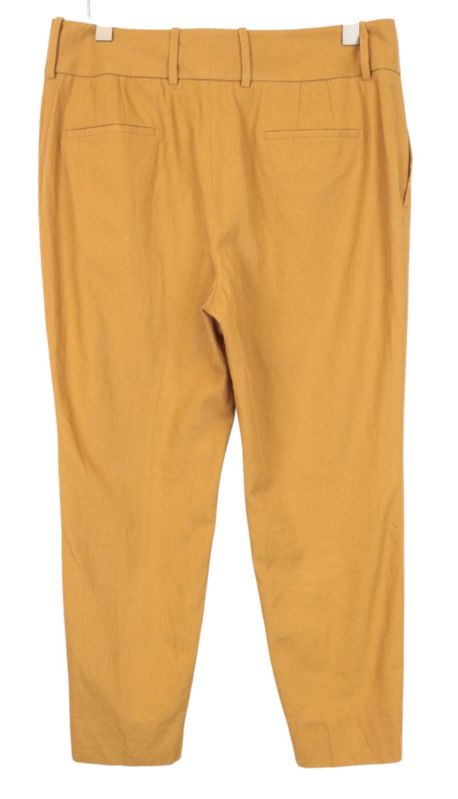 SUISTUDIO Lane Women Trousers UK16R Brown Slim Long Pure Cotton Twill Flat-Front