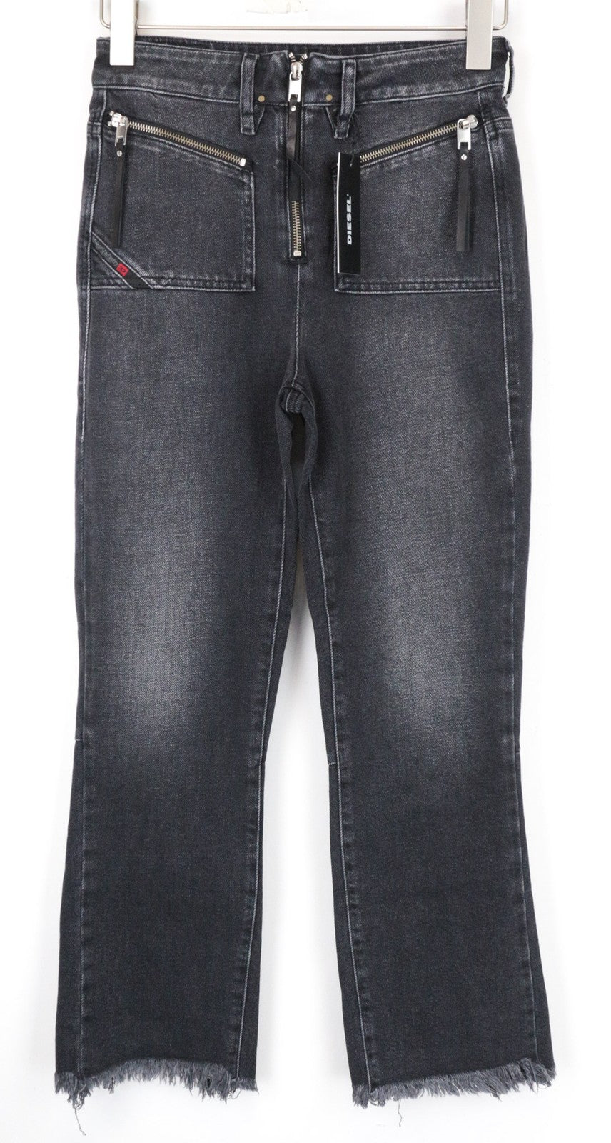 DIESEL D-Earlie 080AP Women Jeans W26/L32 Slim Grey Cotton Stretch High Waist