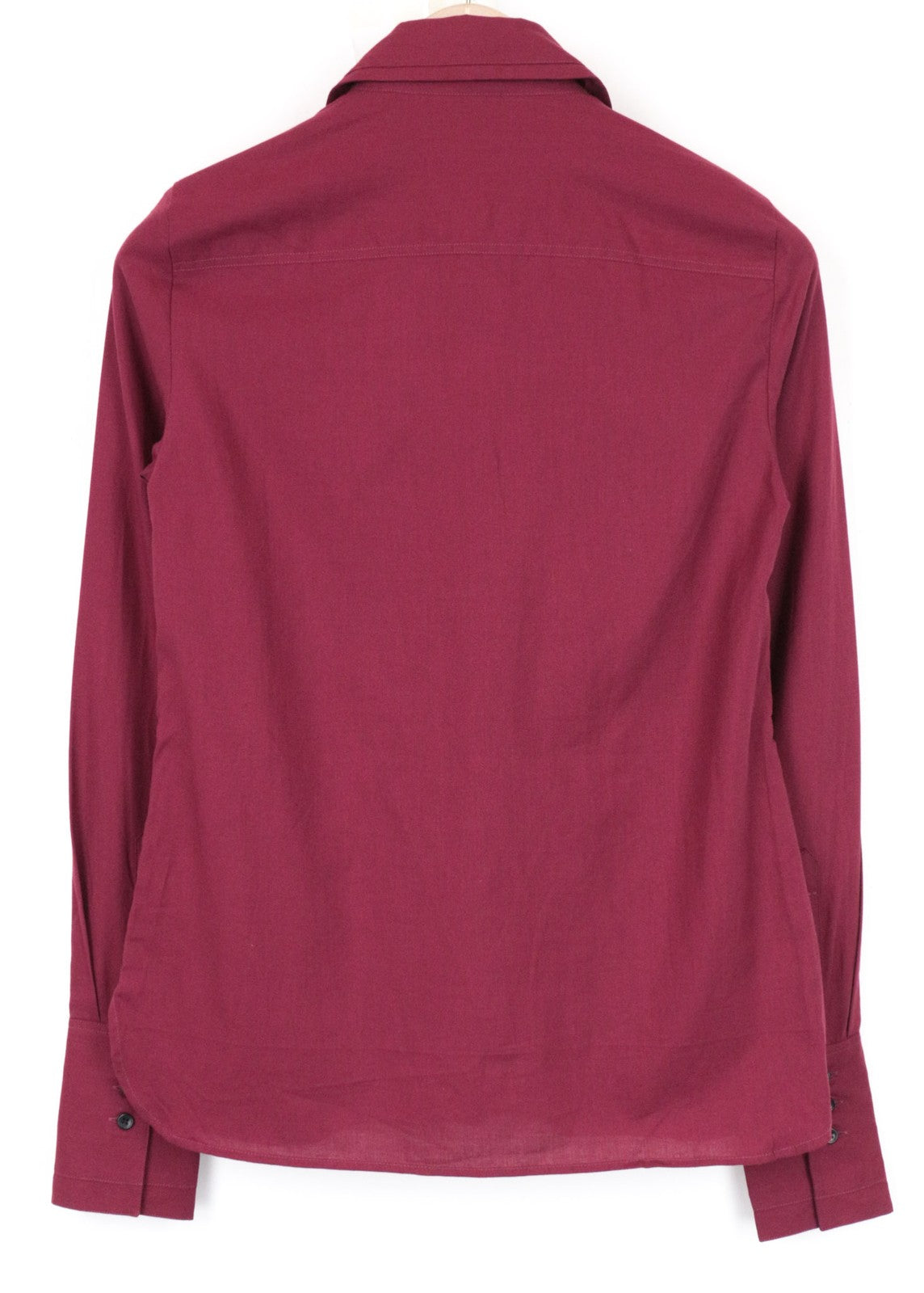 SUITSUPPLY Elton Women Shirt 34R XS Red Purple Long Sleeved Pure Cotton Button
