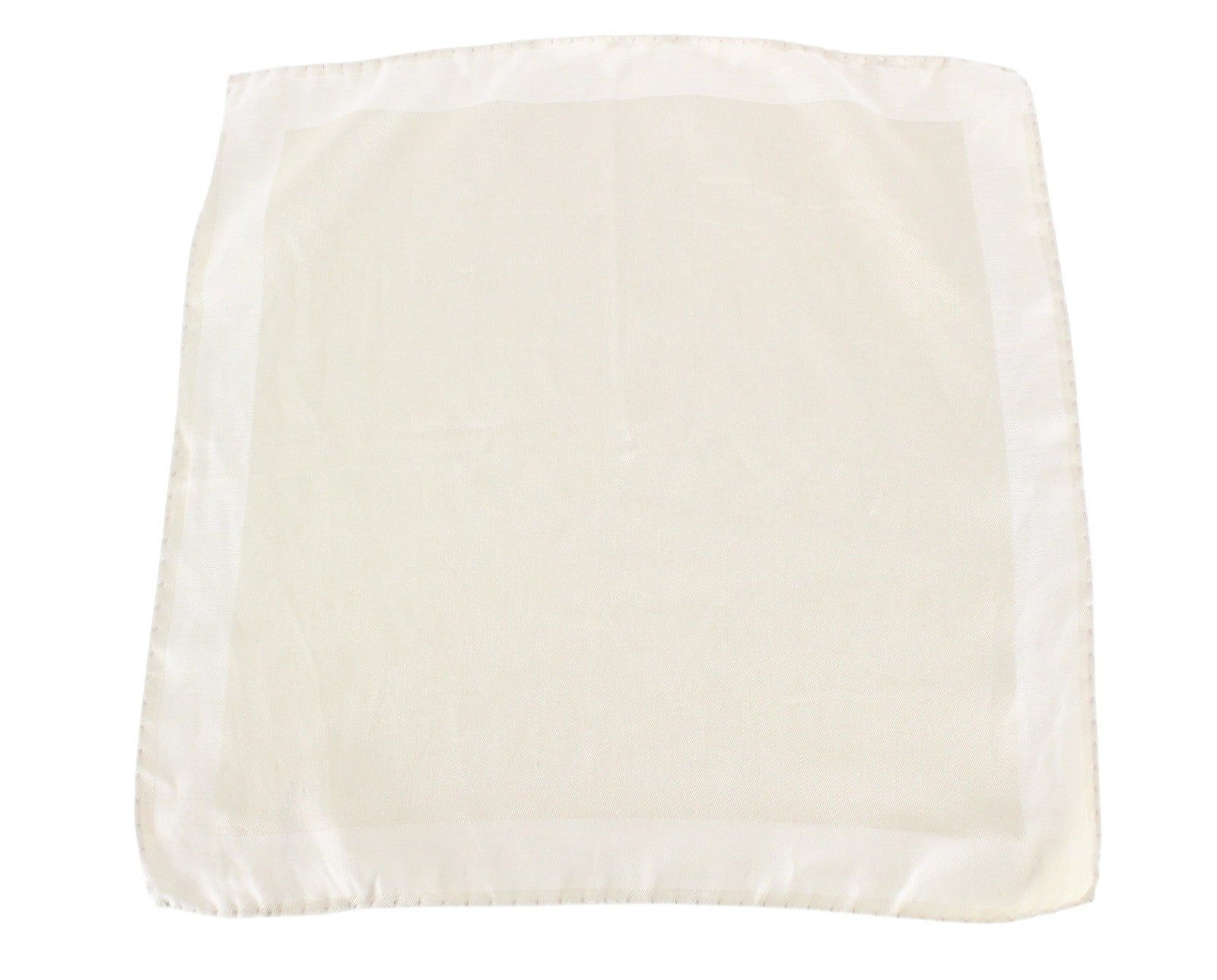SUITSUPPLY Men Handkerchief 36 x 36 cm Beige Brown Lightweight Silk Cotton