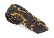 SUITSUPPLY Men Tie 150 x 8 cm Dark Green Pure Wool Pattern Pointed-End Classic