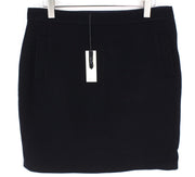 SUISTUDIO Aspen Women Skirt UK18 W39 Navy Blue Pure Wool Formal Classic Short
