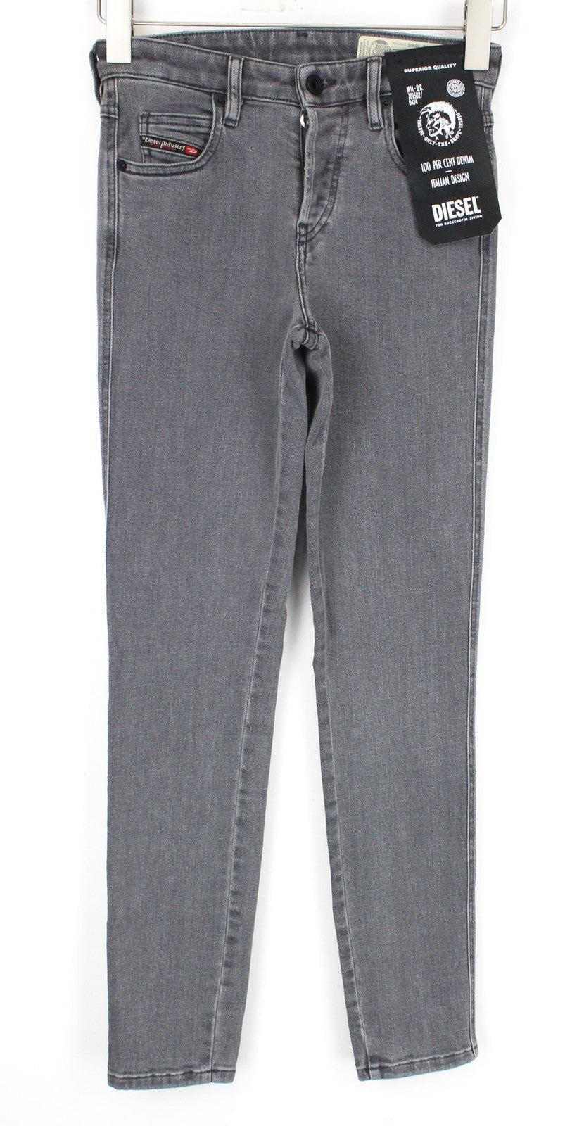 DIESEL Babhila 0890S Women Jeans W32/L32 Slim-Skinny Fit Cotton Stretch Grey
