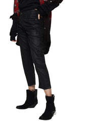 DIESEL Aryel 069JD Women Jeans W23/L32 Girls Straight Cropped Stretch Black