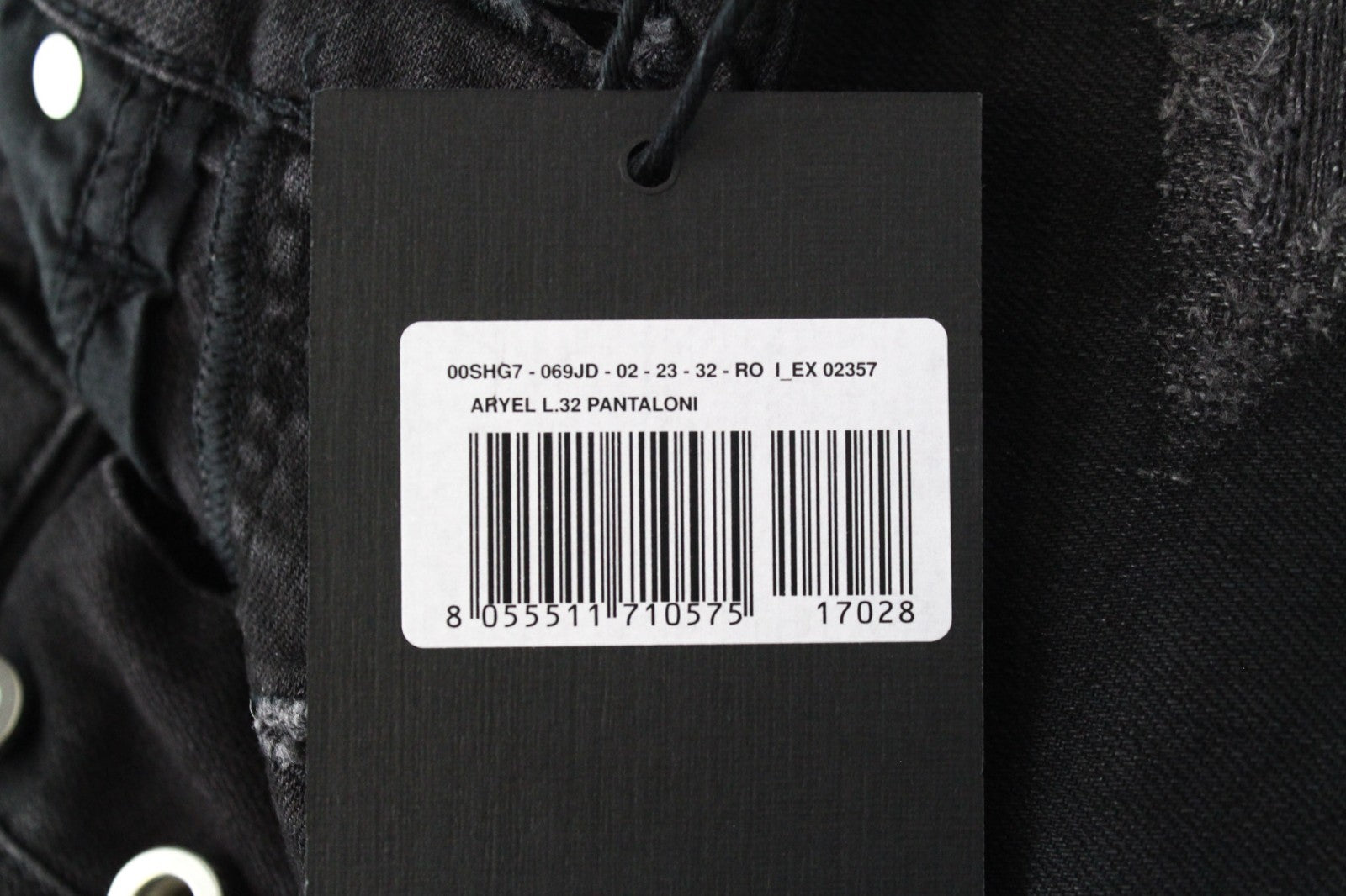 DIESEL Aryel 069JD Women Jeans W23/L32 Girls Straight Cropped Stretch Black