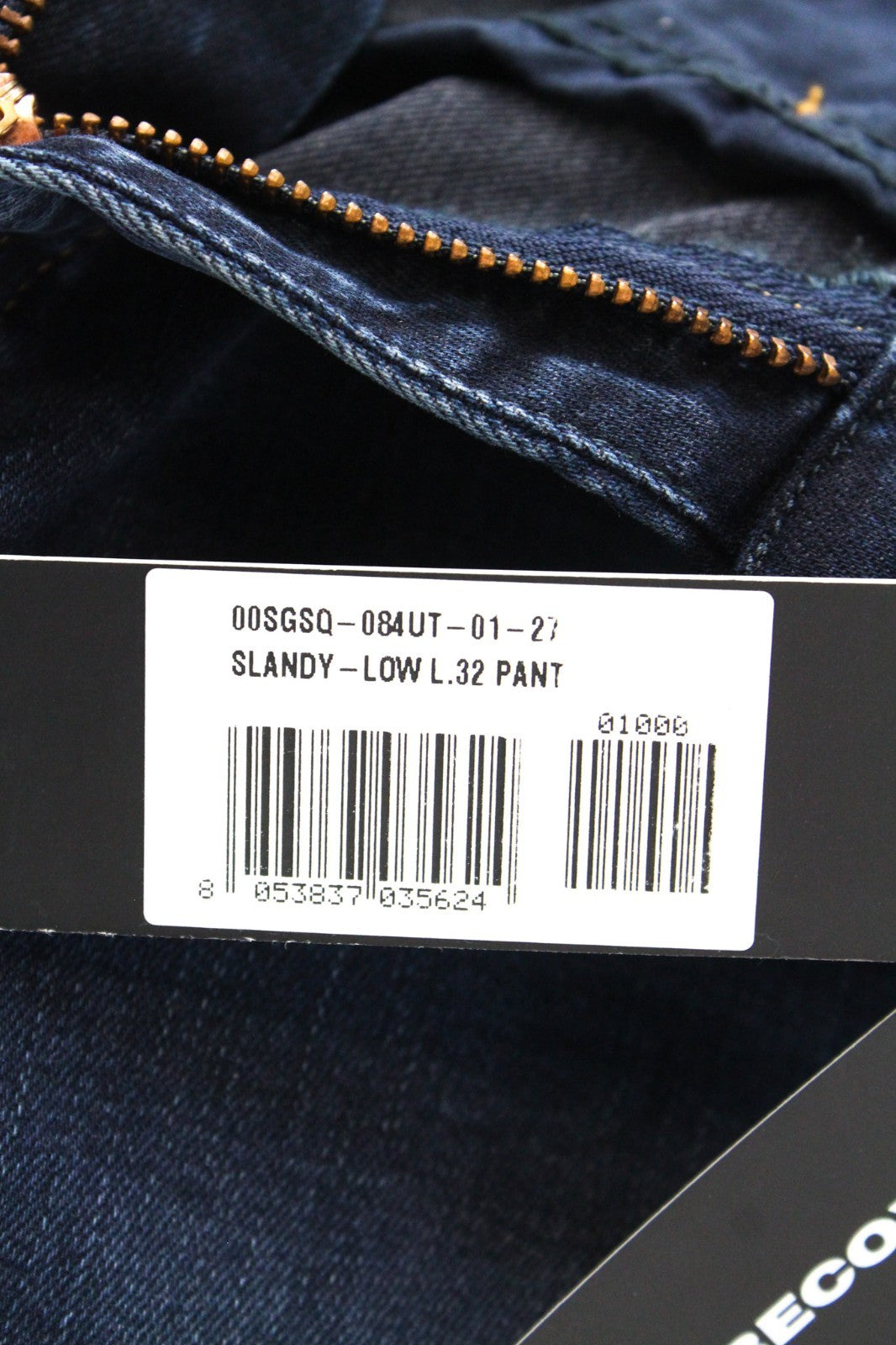 DIESEL Slandy 084UT Women Jeans W27/L32 Super Slim-Skinny Blue Cotton Stretch
