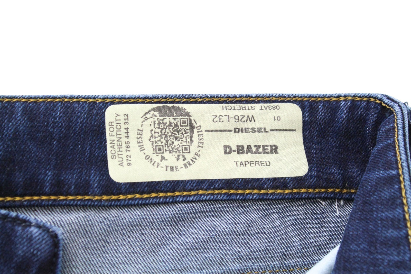DIESEL D-Bazer 083AT Men Jeans W26/L32 Boys Tapered Washed Blue Cotton Stretch