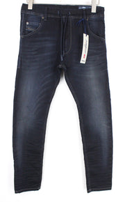 DIESEL Krooley-NE 0686F Men Jeans W26 Boys Sweat Jogg Slim Carrot Blue Stretch