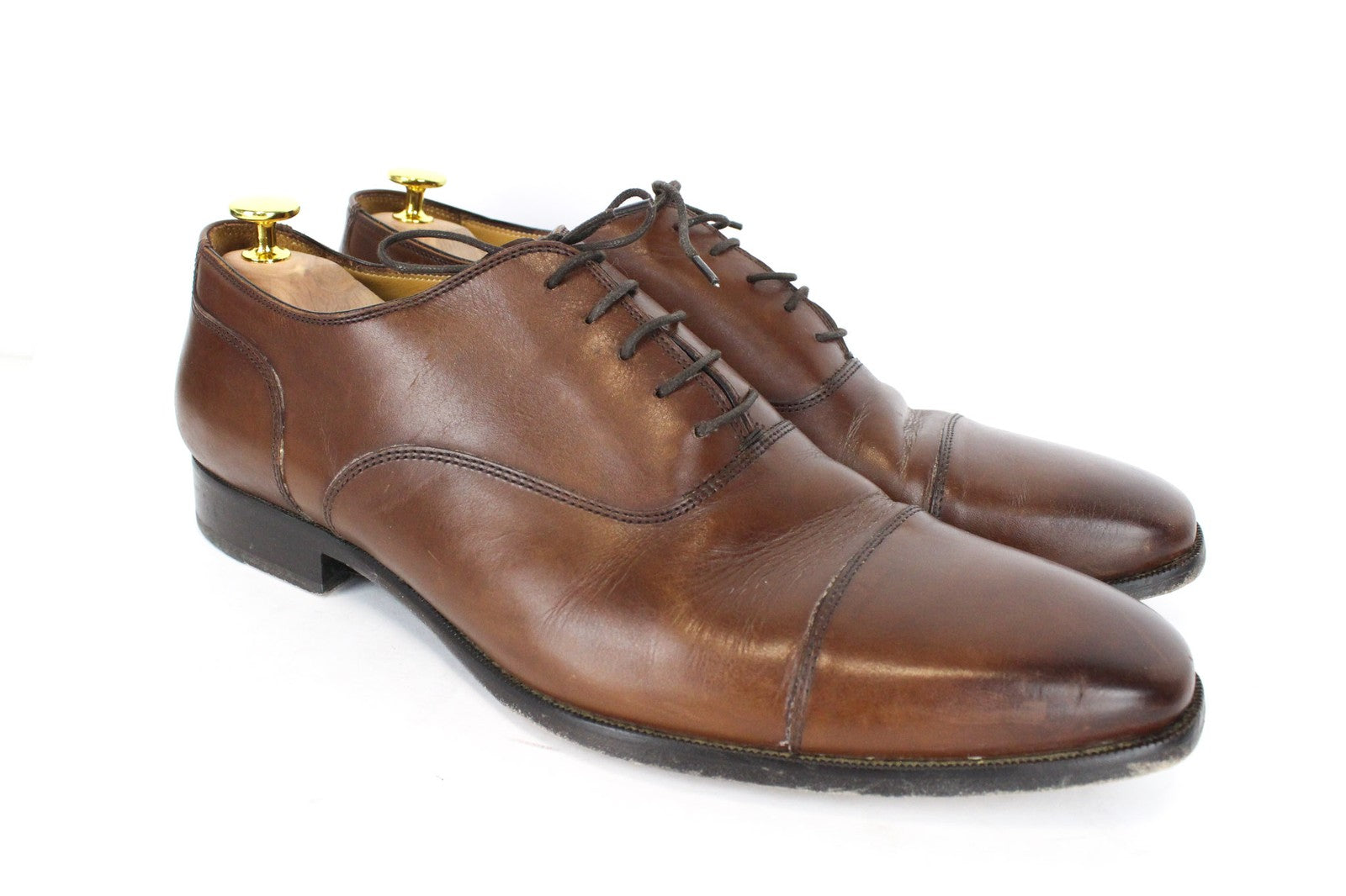 SUITSUPPLY Men Formal Shoes EU46 Brown Genuine Leaher Classic Laced Low-Top
