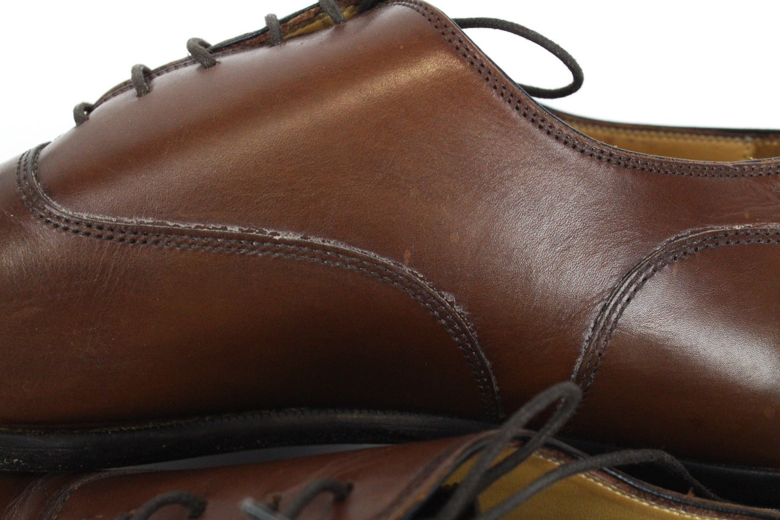 SUITSUPPLY Men Formal Shoes EU46 Brown Genuine Leaher Classic Laced Low-Top