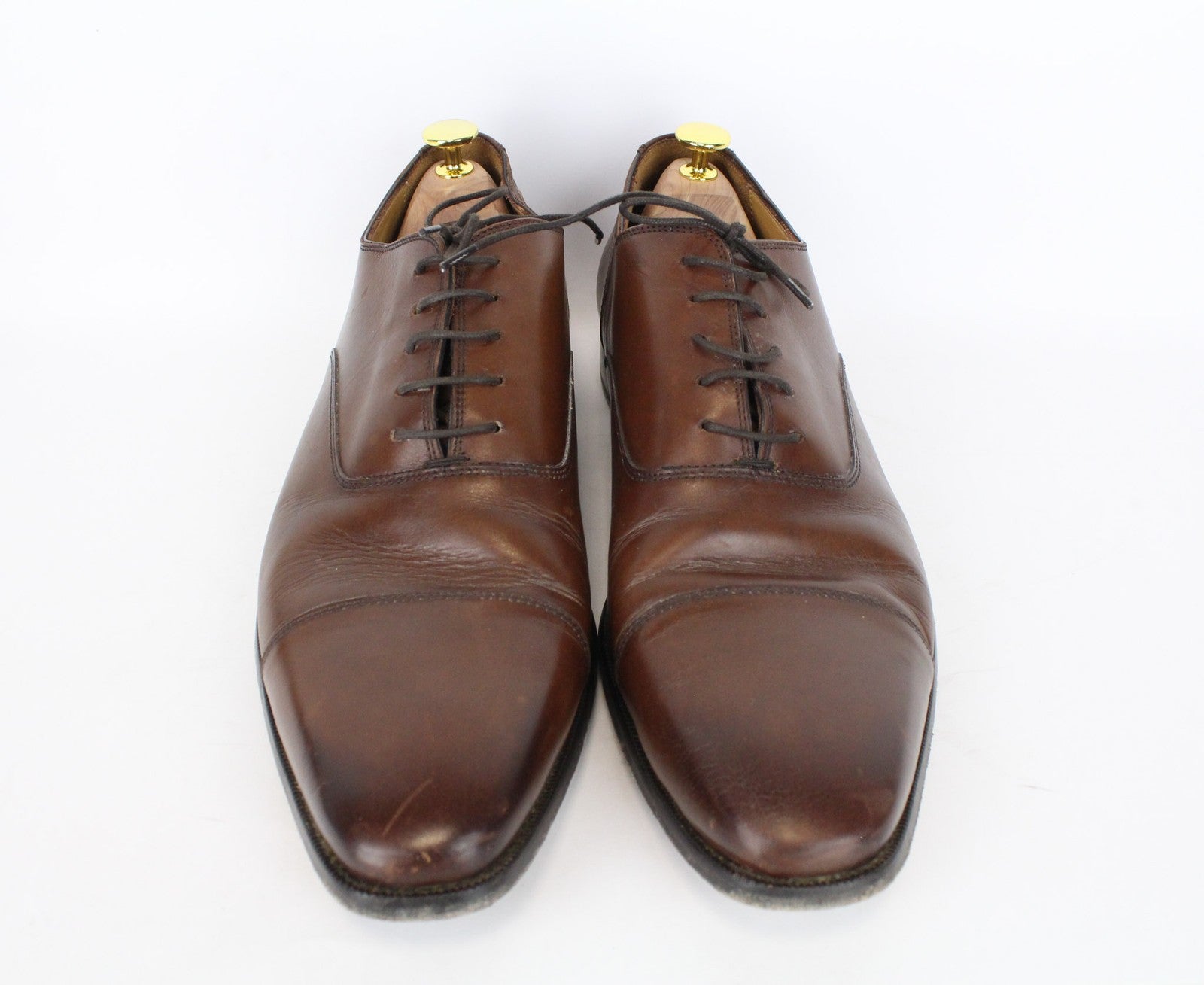 SUITSUPPLY Men Formal Shoes EU46 Brown Genuine Leaher Classic Laced Low-Top