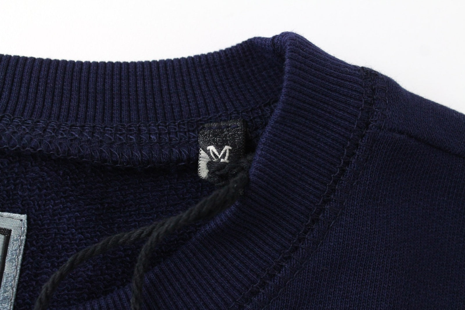DIESEL S-Joe Men Sweatshirt M Dark Blue Logo Long Sleeve Pull On Pure Cotton