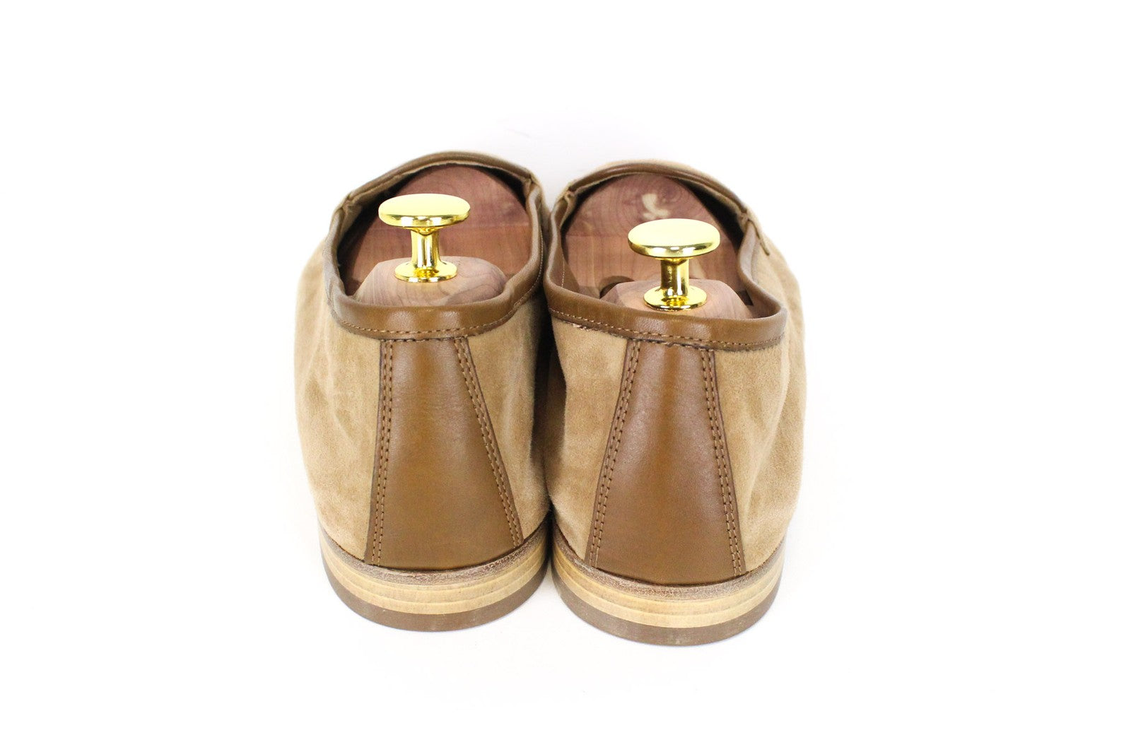 SUITSUPPLY Men Formal Shoes EU43 Camel Brown Suede Classic Slip On Loafers