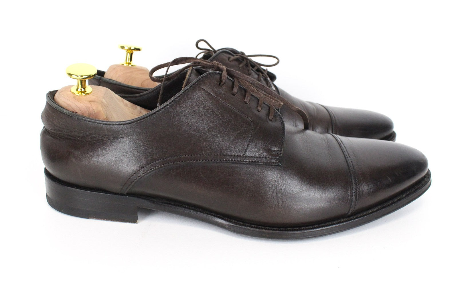 SUITSUPPLY Men Formal Shoes EU43 Brown Genuine Leather Laced Classic