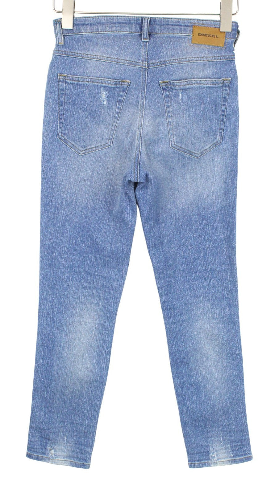 DIESEL Babhila-High 081AF Women Jeans W25/L30 Distress Blue Stretch Slim Skinny