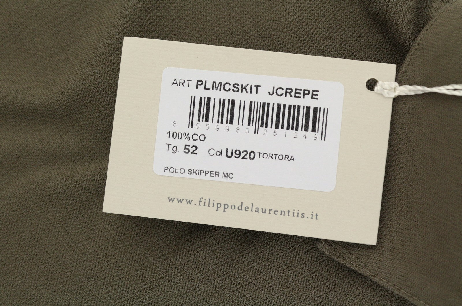 FILIPPO DE LAURENTIIS Skipper Men Polos IT52 L Brown Cotton Short Sleeved