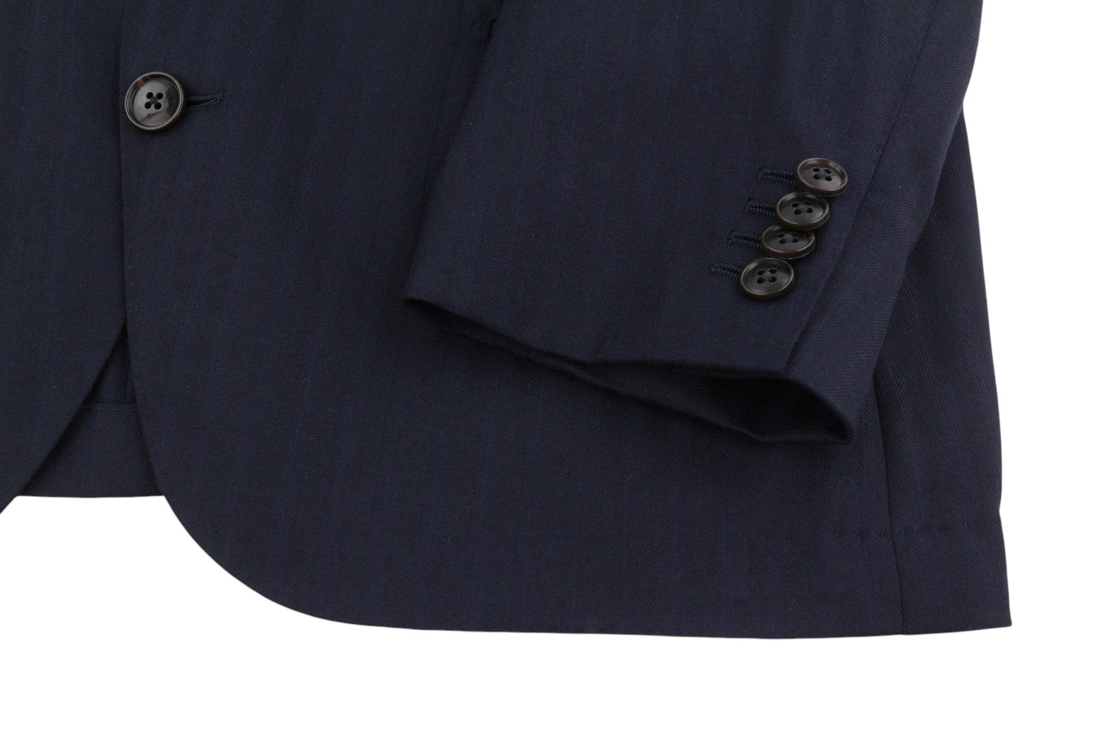 SUITSUPPLY La Spalla Men Blazer UK42S Dark Blue Wool Pinstriped Notch Lapel
