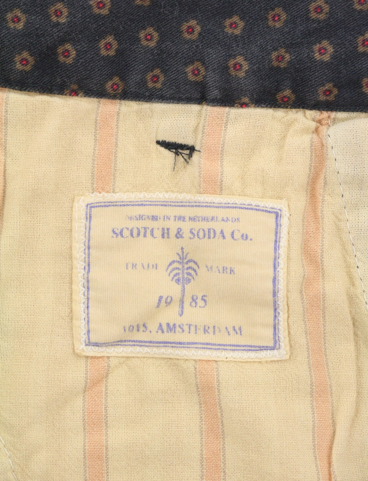 SCOTCH & SODA Men Shorts W33 Paisley Pattern Garment Dyed Faded Chino