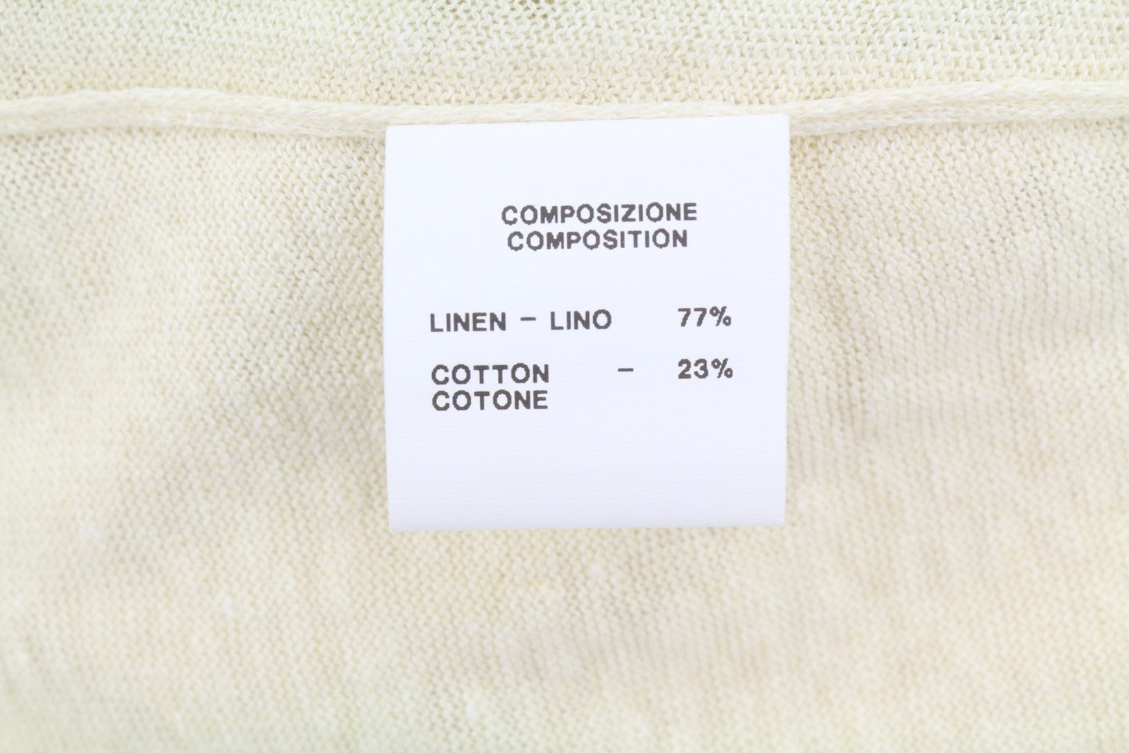 FILIPPO DE LAURENTIIS Men Polos IT54 XL Beige Melange Linen Blend Short Sleeved