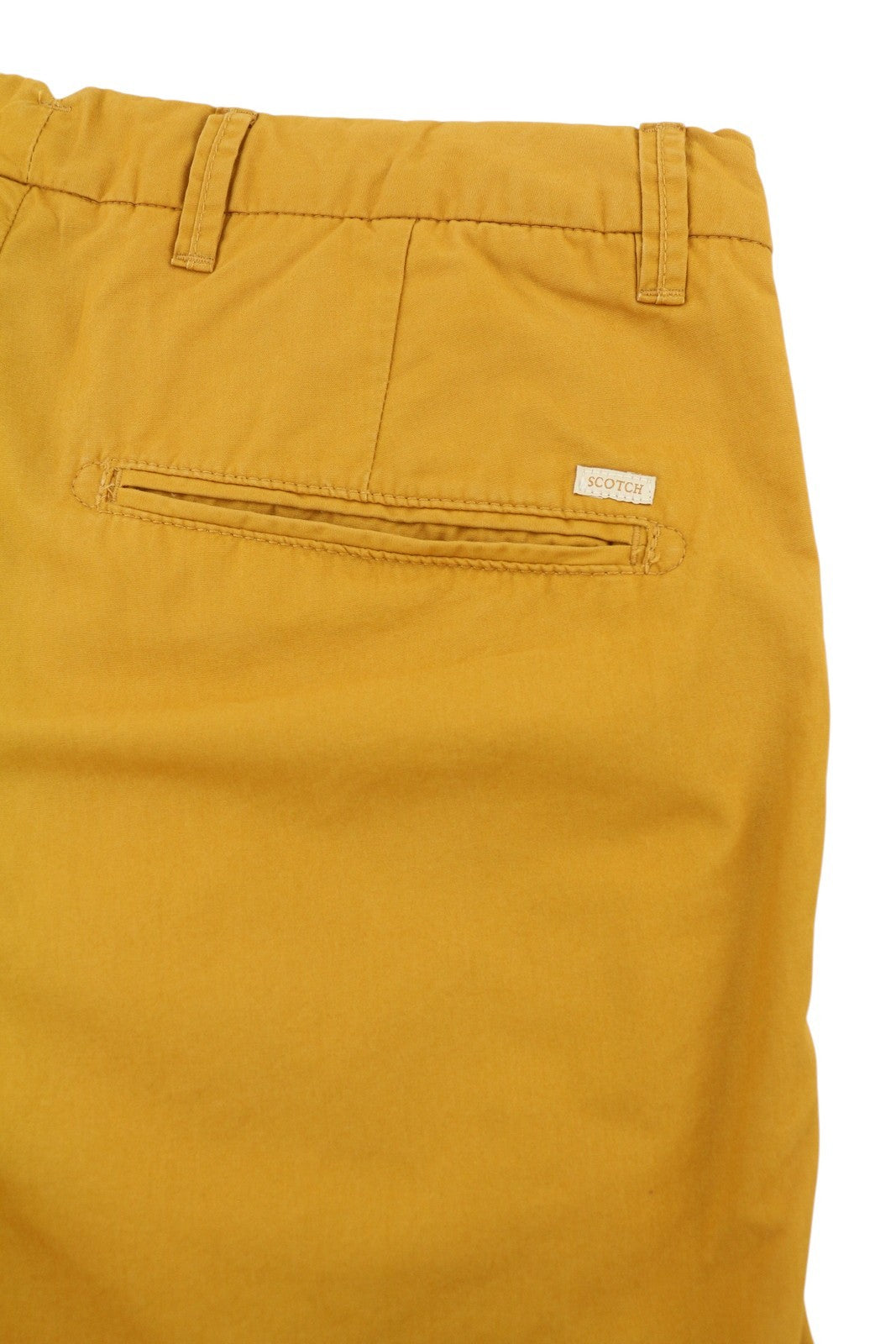 SCOTCH & SODA Men Shorts W29 Orange Mustard Cotton Zip Fly Chino