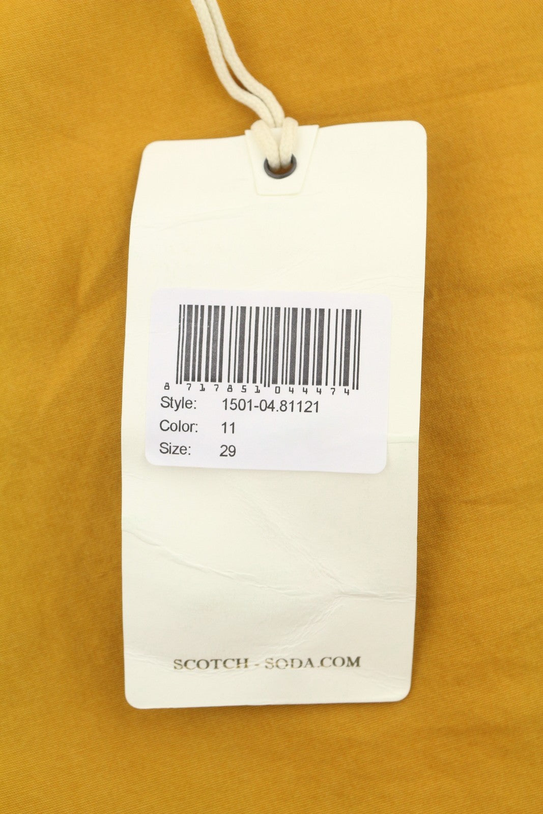 SCOTCH & SODA Men Shorts W29 Orange Mustard Cotton Zip Fly Chino