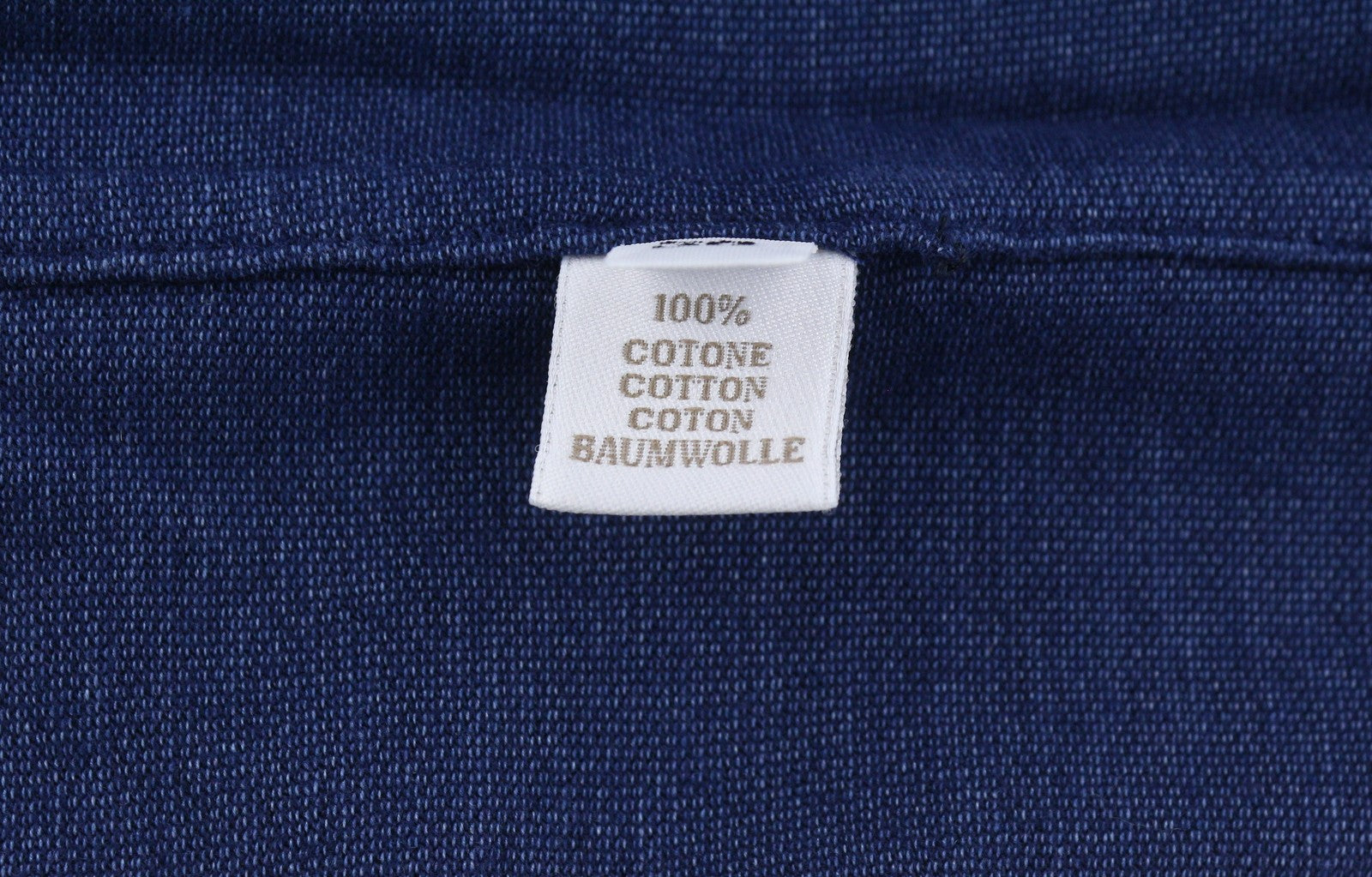 FILIPPO DE LAURENTIIS Men Shirt IT50 M Blue Denim Look Cutaway Neck Button