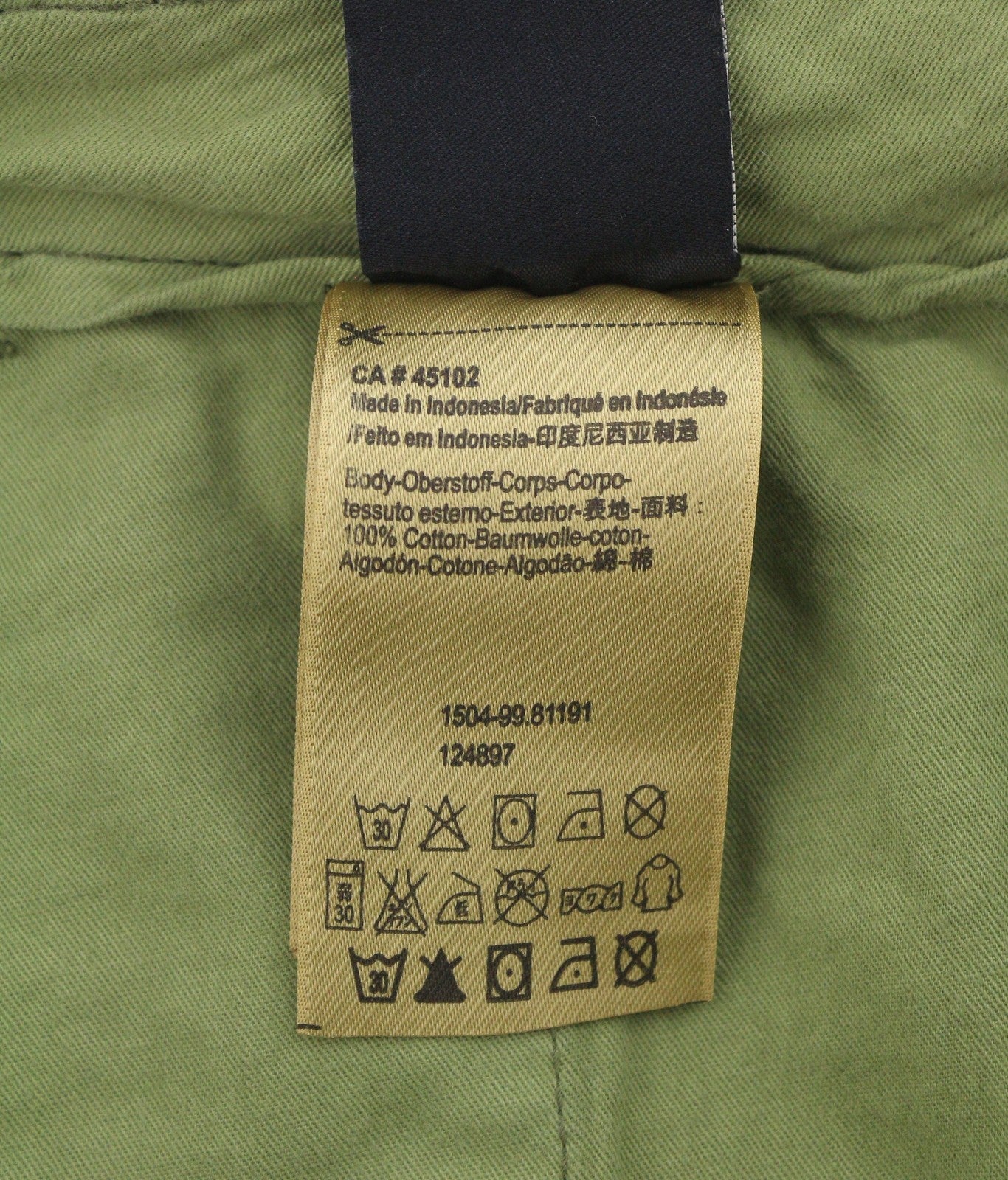 SCOTCH & SODA Men Shorts W32 Green Garment Dyed Zip Fly Chino